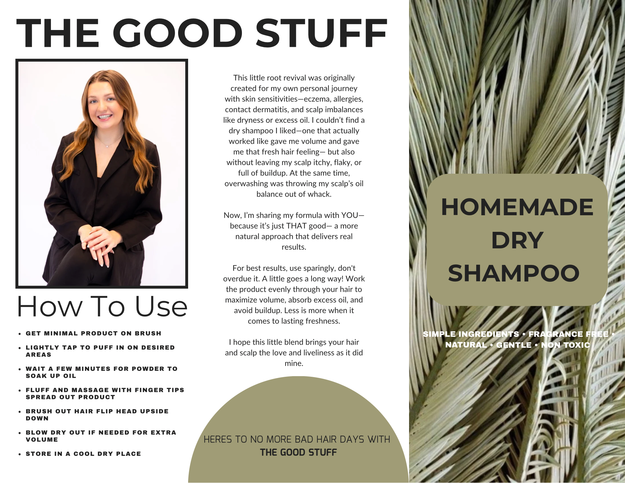 The GOOD STUFF dry shampoo
